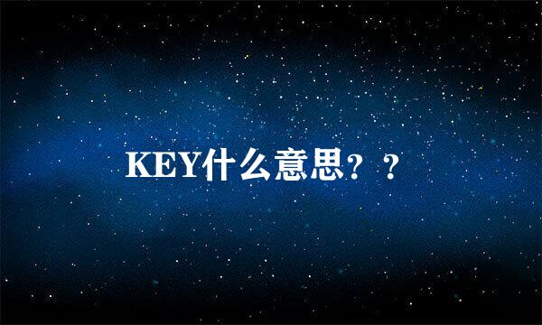 KEY什么意思？？