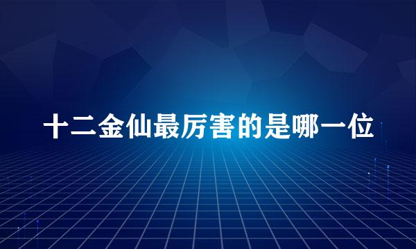 十二金仙最厉害的是哪一位