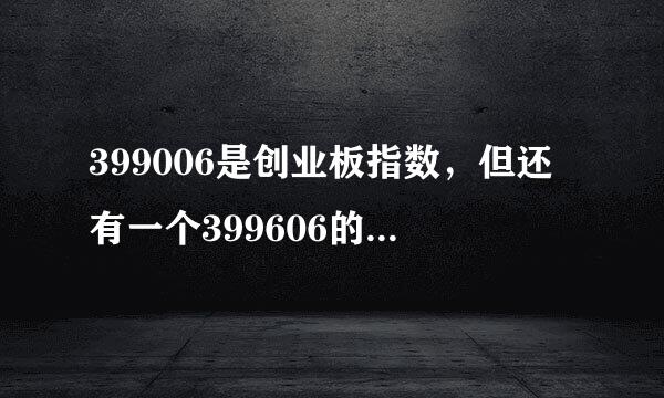 399006是创业板指数，但还有一个399606的“创业板R” 那是什么？