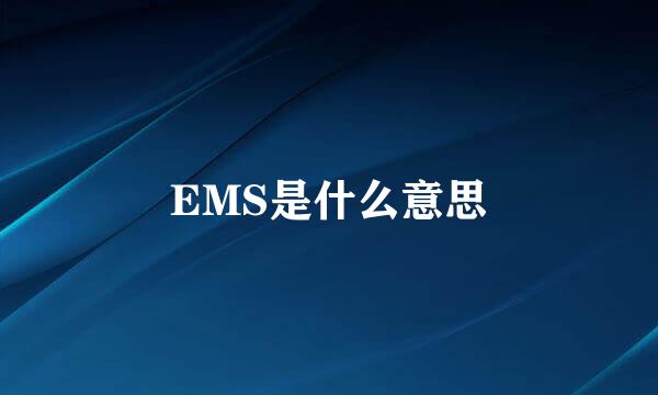 EMS是什么意思