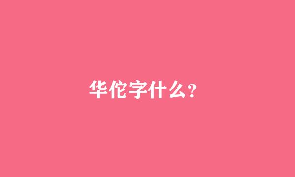 华佗字什么？