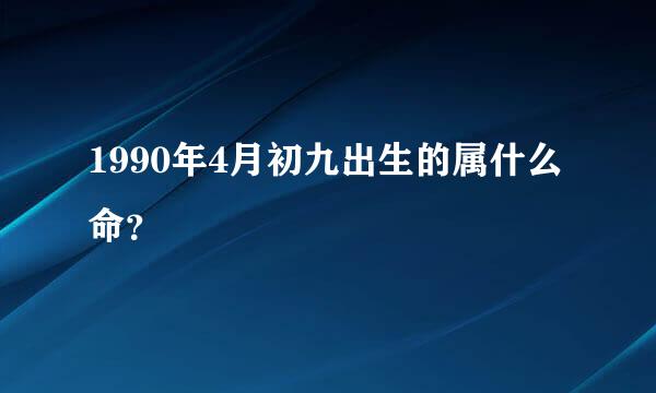 1990年4月初九出生的属什么命？