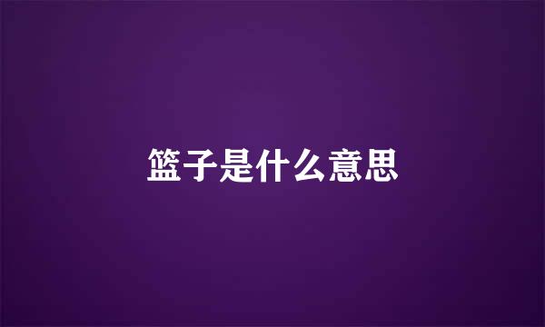 篮子是什么意思