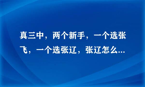 真三中，两个新手，一个选张飞，一个选张辽，张辽怎么打张飞？