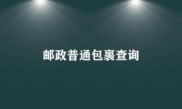 邮政普通包裹查询