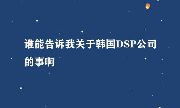 谁能告诉我关于韩国DSP公司的事啊