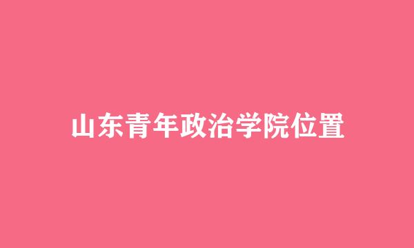 山东青年政治学院位置