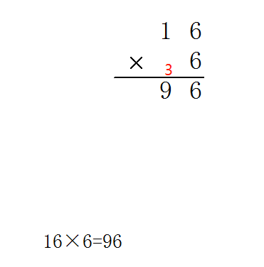 96除以6的竖式