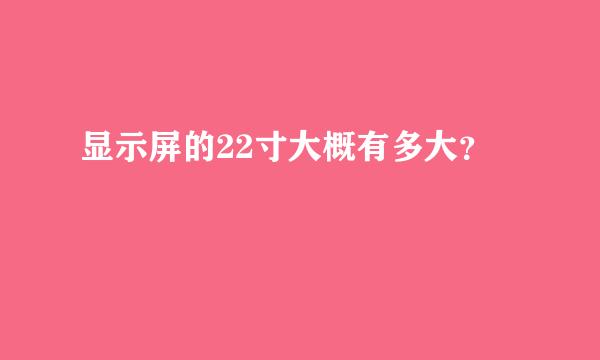 显示屏的22寸大概有多大？