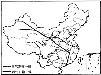 西气东输从图中看出一线和二线工程有哪些区别