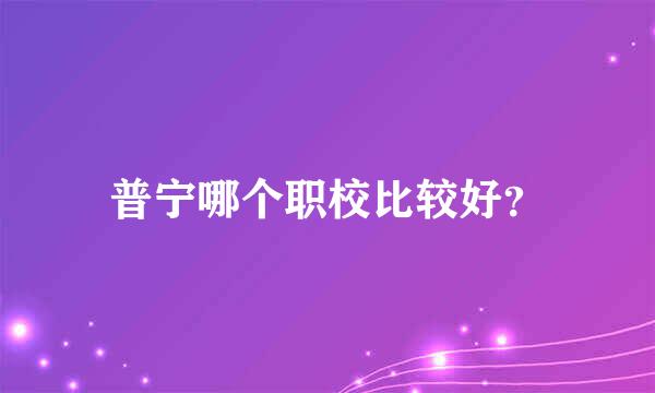 普宁哪个职校比较好？