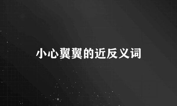 小心翼翼的近反义词