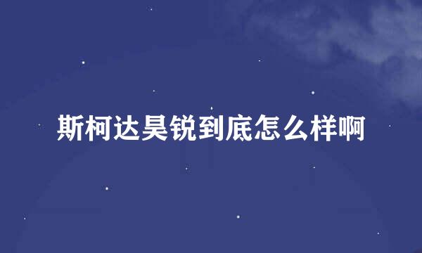 斯柯达昊锐到底怎么样啊