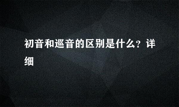 初音和巡音的区别是什么？详细