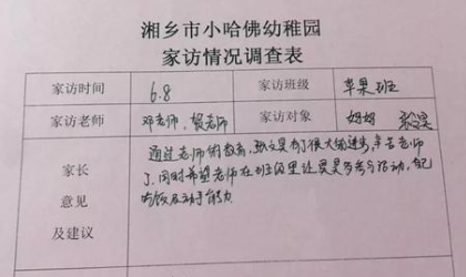 小学家访记录家长该如何反馈