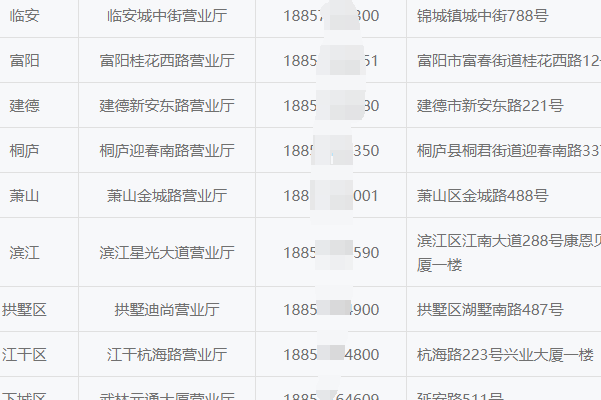 杭州那个营业厅可以补移动卡