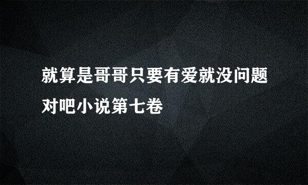 就算是哥哥只要有爱就没问题对吧小说第七卷