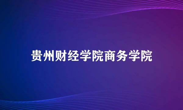 贵州财经学院商务学院