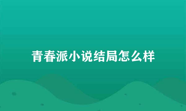 青春派小说结局怎么样