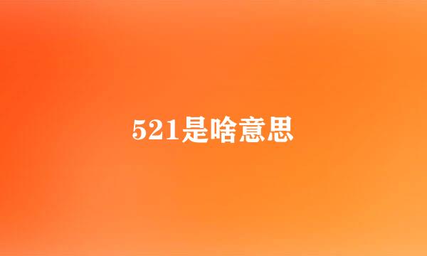 521是啥意思