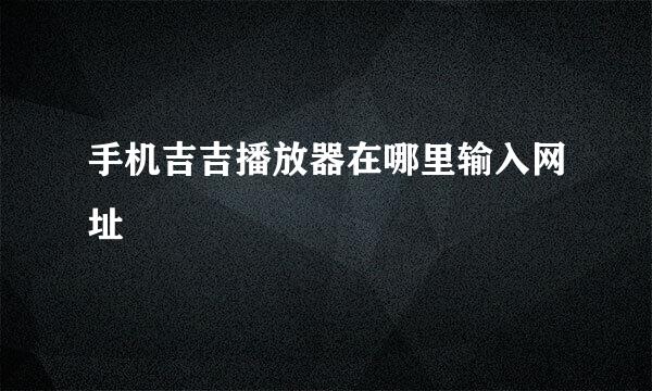 手机吉吉播放器在哪里输入网址