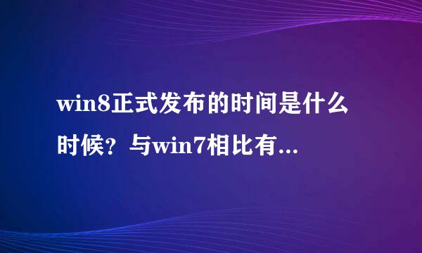 win8正式发布的时间是什么时候？与win7相比有什么不同之处？