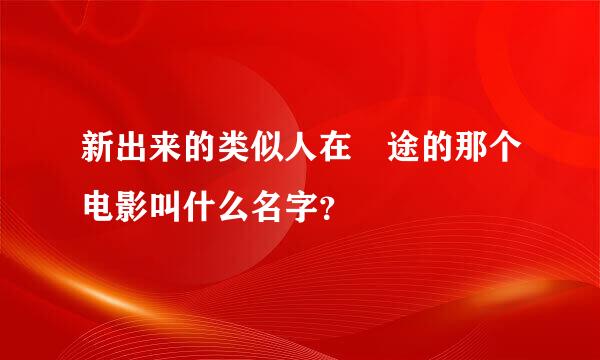 新出来的类似人在囧途的那个电影叫什么名字？