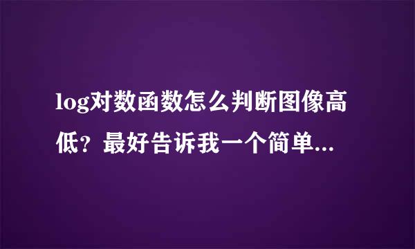 log对数函数怎么判断图像高低？最好告诉我一个简单易记的口诀！