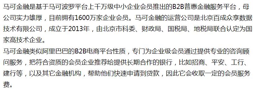 马可金融是一个什么样的公司？