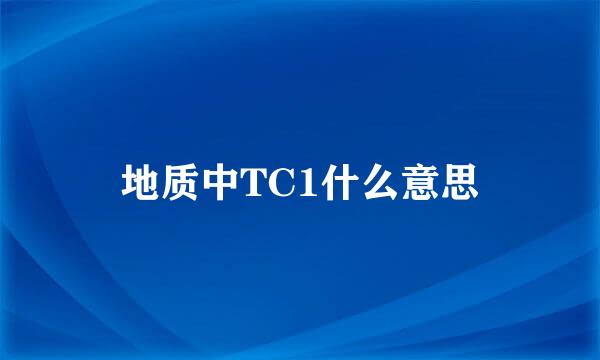 地质中TC1什么意思