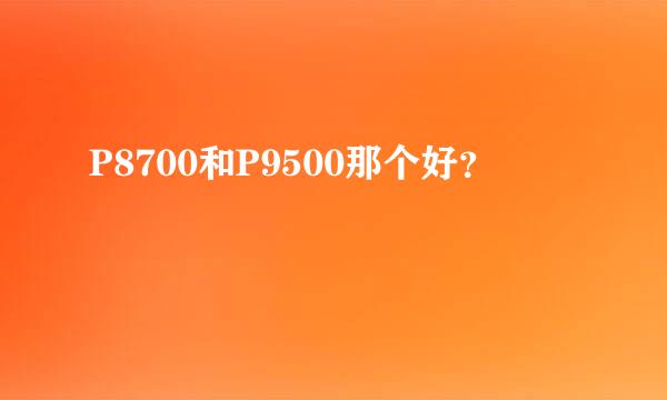 P8700和P9500那个好？