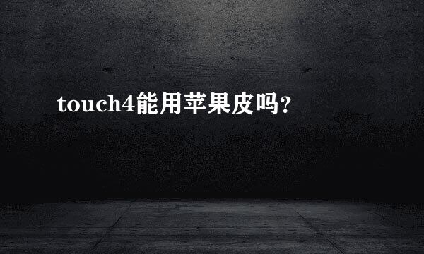 touch4能用苹果皮吗？