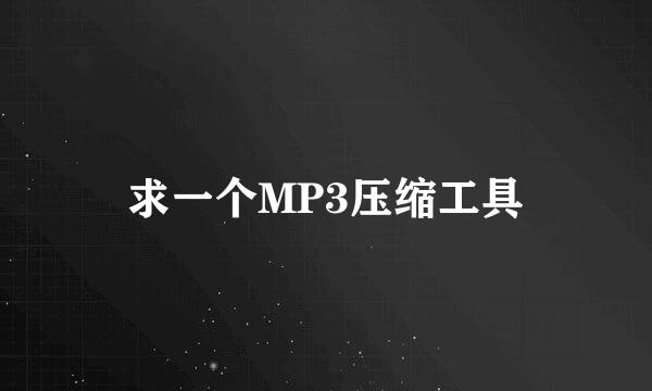 求一个MP3压缩工具