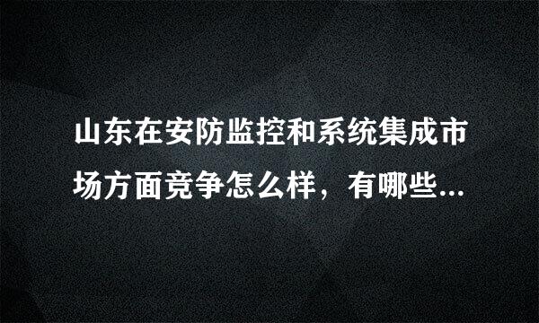 山东在安防监控和系统集成市场方面竞争怎么样，有哪些比较大的公司