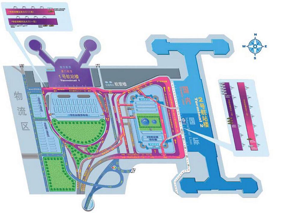 北京国际机场航站楼地图？