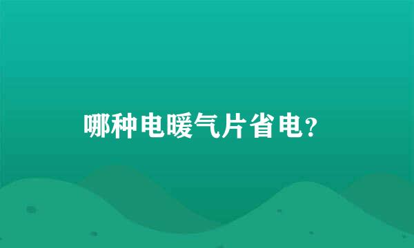 哪种电暖气片省电？