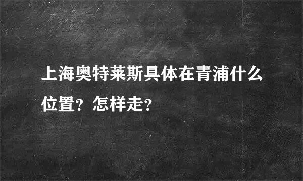 上海奥特莱斯具体在青浦什么位置？怎样走？