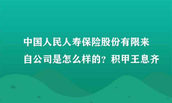 中国人民人寿保险股份有限来自公司是怎么样的？积甲王息齐