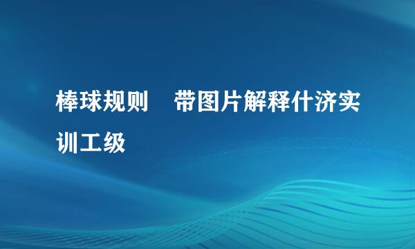 棒球规则 带图片解释什济实训工级