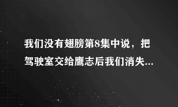 我们没有翅膀第8集中说，把驾驶室交给鹰志后我们消失，什么意思