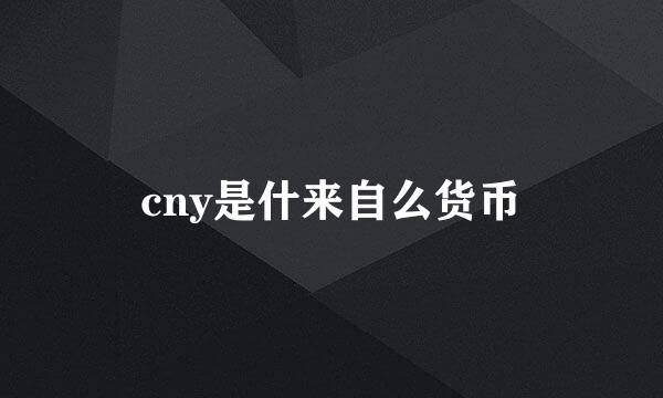 cny是什来自么货币