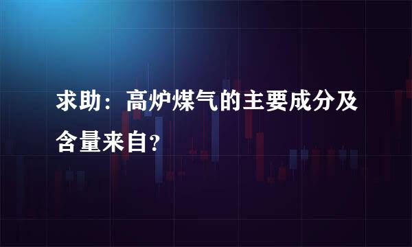 求助：高炉煤气的主要成分及含量来自？