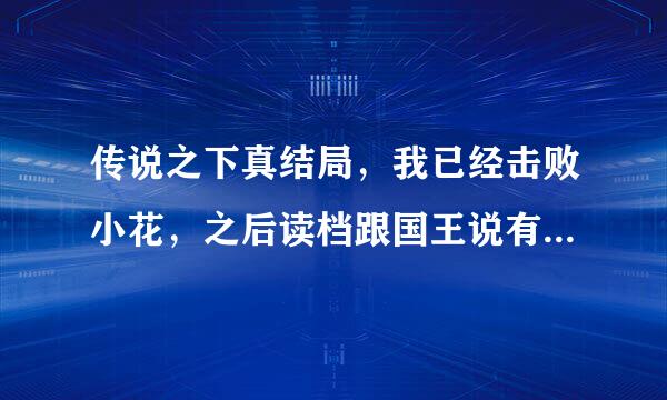 传说之下真结局，我已经击败小花，之后读档跟国王说有事情要做。我看攻略说应该先回到 苍白 的家。