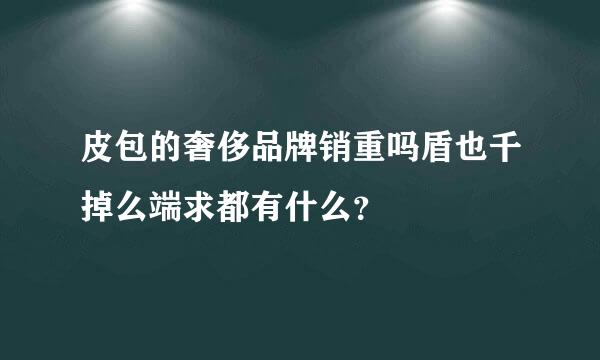 皮包的奢侈品牌销重吗盾也千掉么端求都有什么？