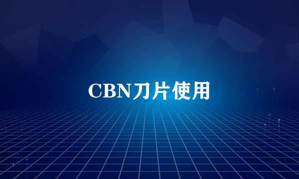 CBN刀片使用