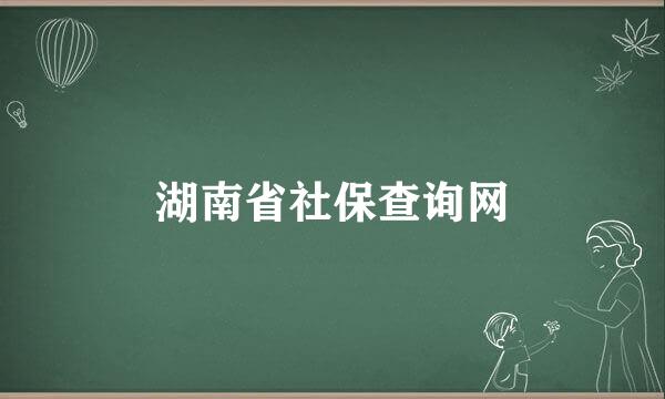 湖南省社保查询网