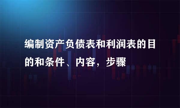 编制资产负债表和利润表的目的和条件、内容，步骤