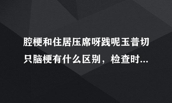 腔梗和住居压席呀践呢玉普切只脑梗有什么区别，检查时查LPA干什么。