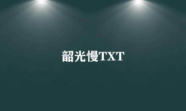 韶光慢TXT