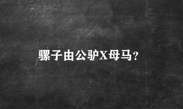 骡子由公驴X母马？